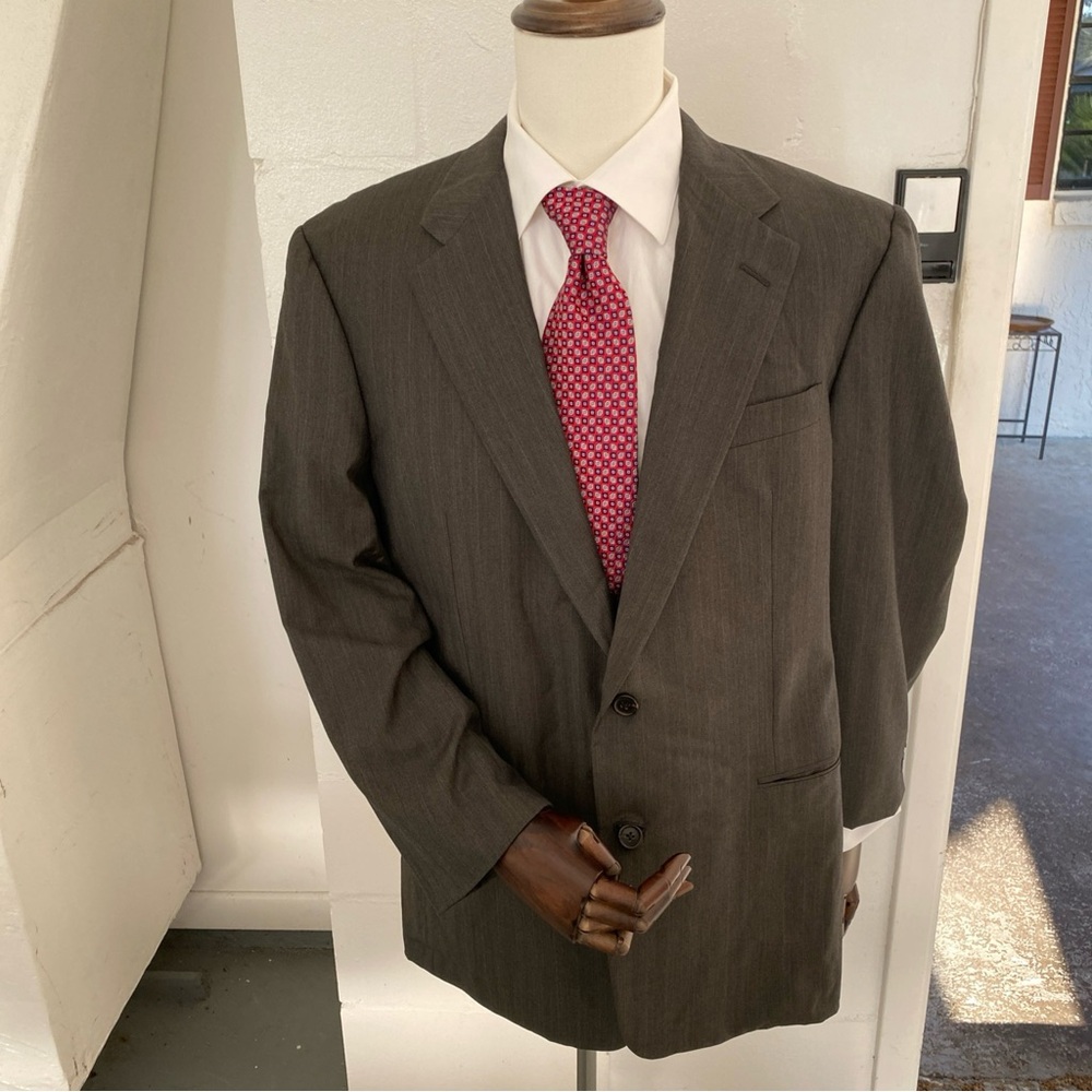 Loro Piana Mens Brown Tasmanian Wool Blazer Size 42 Reg.